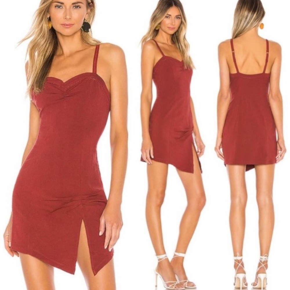 FREE PEOPLE
Monroe Asymmetrical Minidress In Wine
